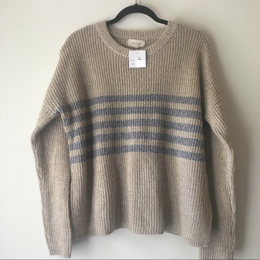 Beceel Crop Sweater in Tan